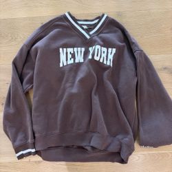 Brown New York Graphic Sweatshirt