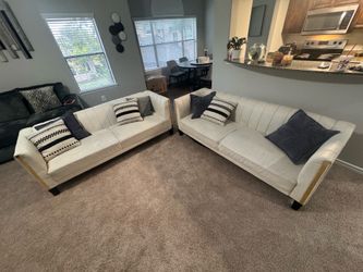 2 sofas Free pick up Houston Tx 77077 Pillows not included