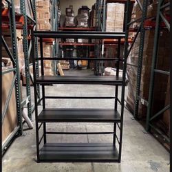 New In Box 4 Tiers Black 47.2"X17.8"X72" Metal shelves Storage