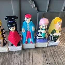Vintage Burger King Beetlejuice Toys Figures Double Sided Geffen 1989