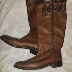 Women's Coach Leather Boots Size 9B