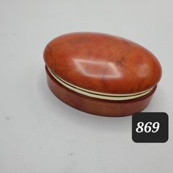 Vintage Orange Jewelry Box 