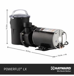 Hayward 1 HP Swimming Pool Pump PowerFlo LX W3SP1580 Open Box