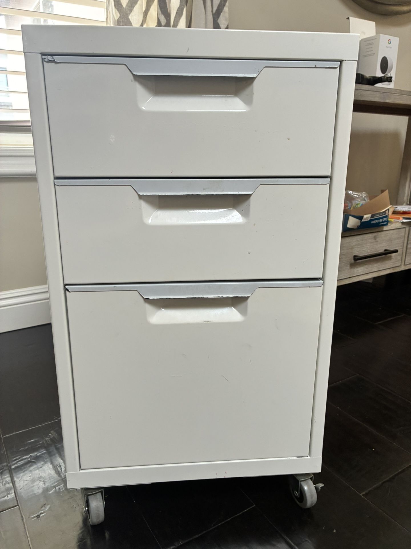 White Filing Cabinet 3 Drawers
