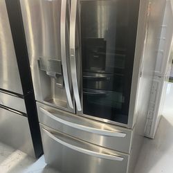 Stainless Steel 30 Cu. Ft. Smart InstaView Door-in-Door Refrigerator With Craft Ice