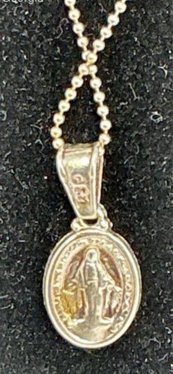 925 steering silver mother Mary necklace