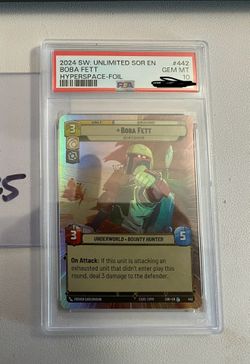 PSA10 Star Wars Unlimited Boba Fett Hyperspace Foil Low Pop Slab 