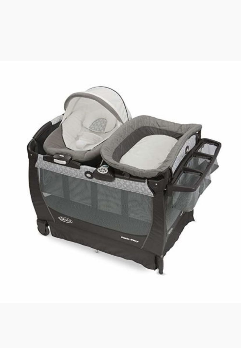 Graco Pack 'n Play Playard Snuggle Suite LX, Abbington - W/ Removable Bouncer
