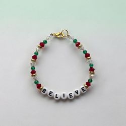 Christmas "Believe" Bracelet
