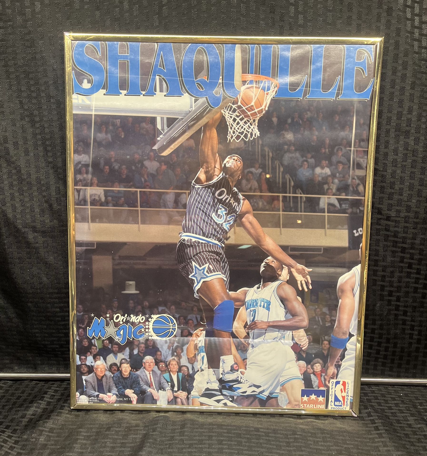 Shaquille O'Neal 1993 Orland Magic Rookie Starline NBA Poster Framed