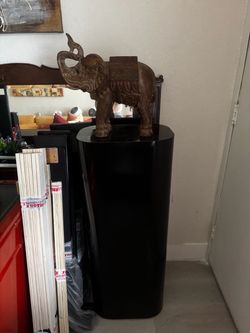Elegante madera de teca y pedestal