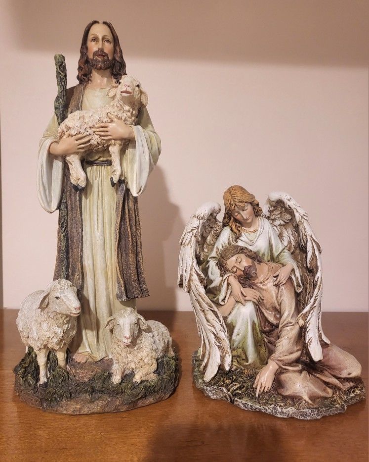 2 Jesus Figurines By Joseph's Studio By Roman