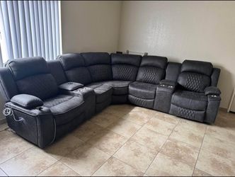 Gray Reclining sofa