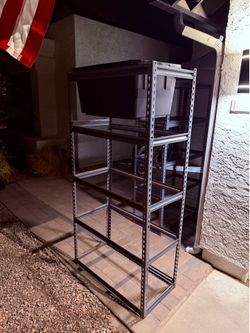 metal shelves