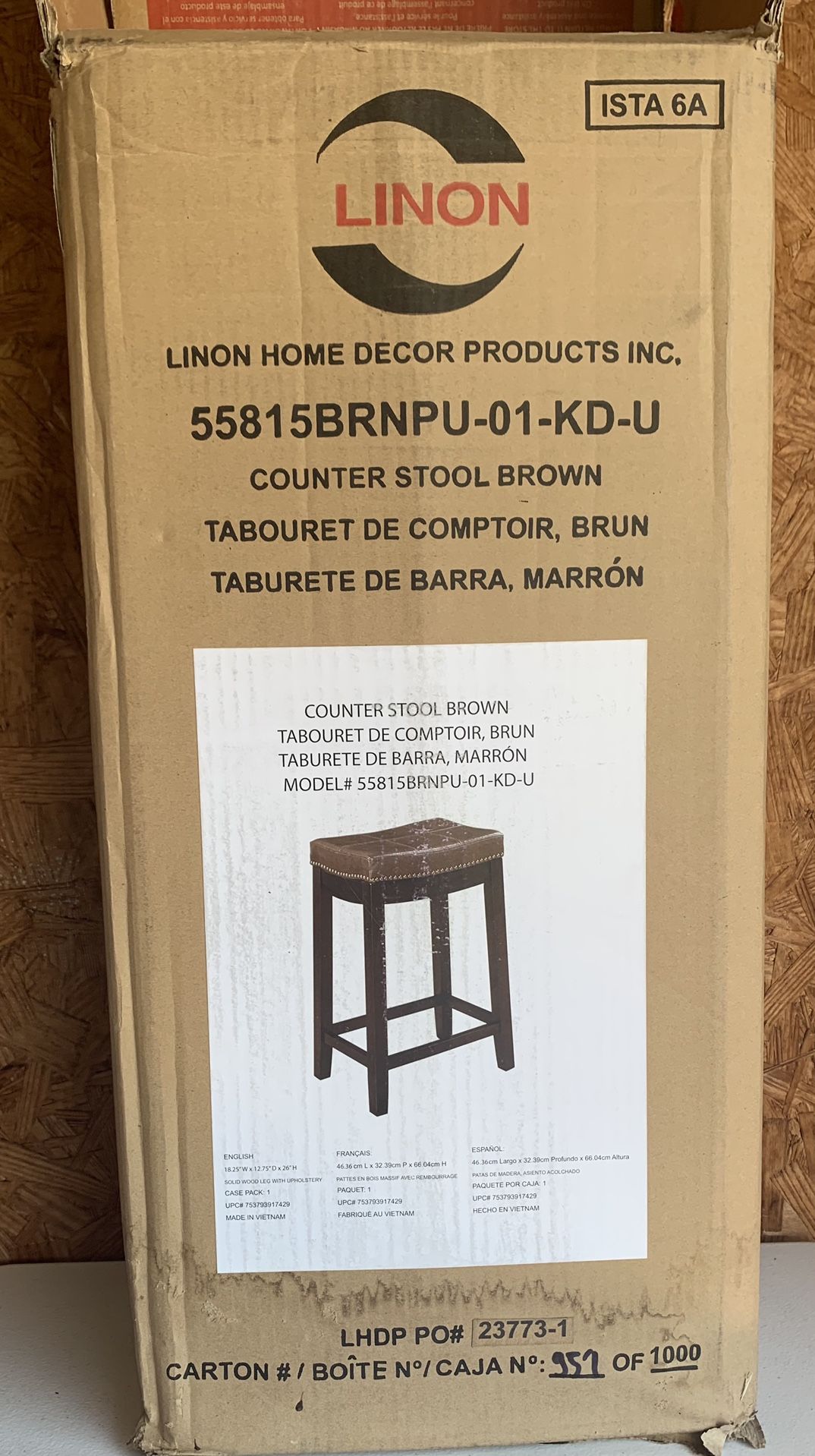BRAND NEW LEATHER BARSTOOL