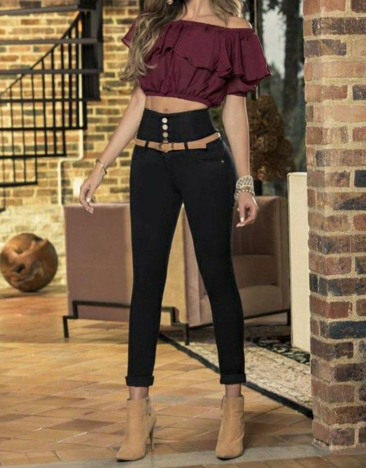 100% Authentic Colombian Black Push Up Skinny Jeans by