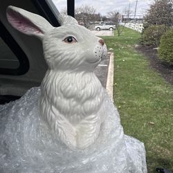 Vintage ceramic white bunny rabbit, Vintage Bunny Rabbit, Spring Decor, Vintage