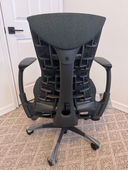 New Herman Miller Embody Task Office Chair – Sync Fabric, Dark Carbon – 2025