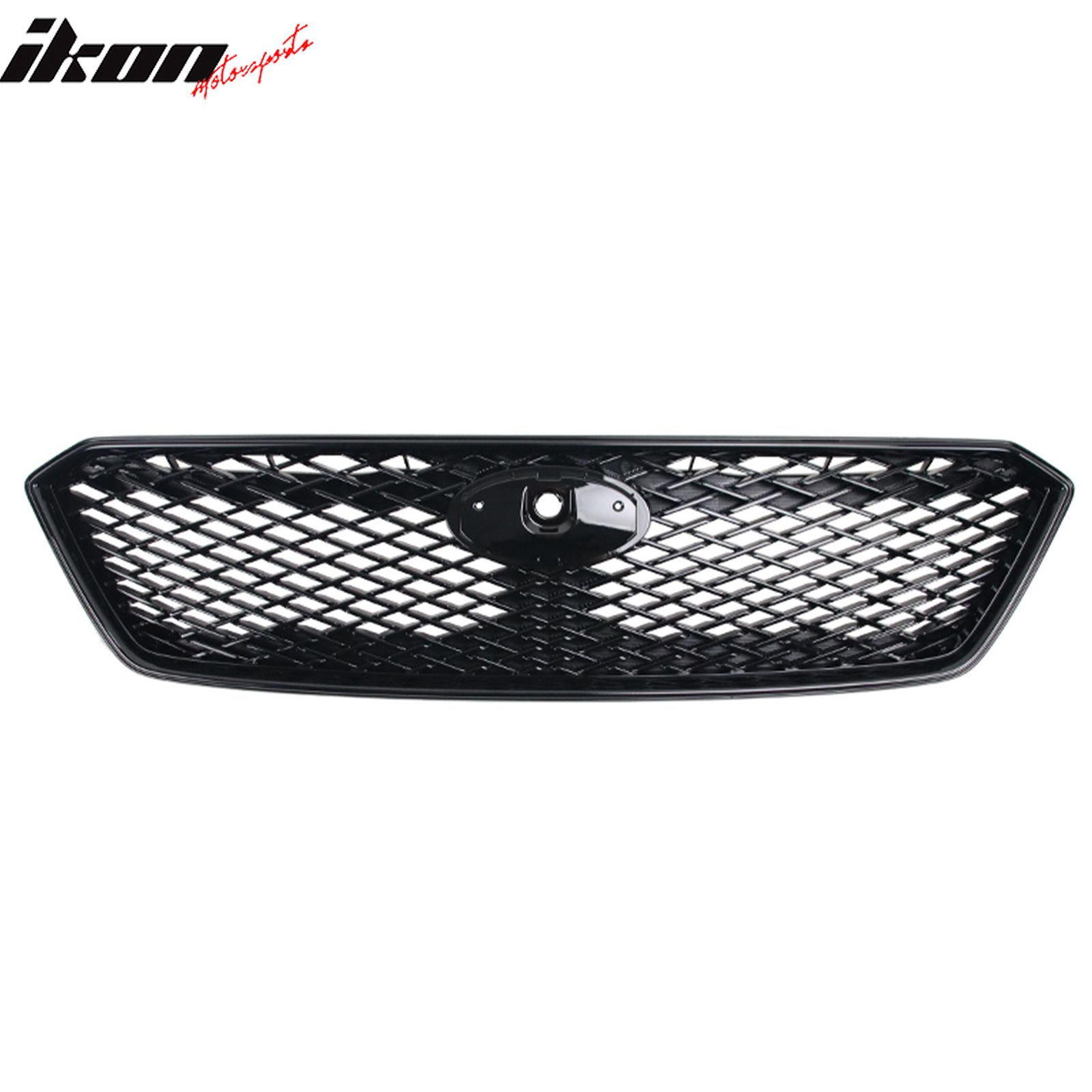 Fits 2017-2019 Subaru Impreza Sport Style Front Bumper Upper Grille Gloss Black ABS