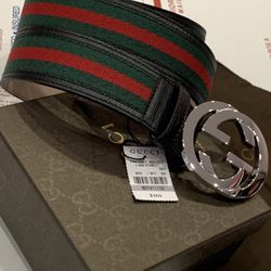 Black Green Red Gucci Web Belt 