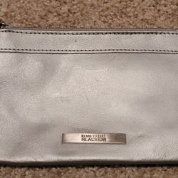 Kenneth Cole Reaction Genuine Leather silver coin purse