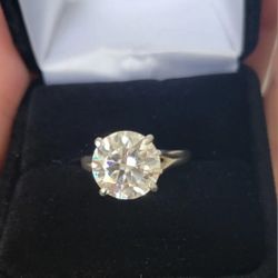 New 4ct Certified Moissanite Diamond Ring 