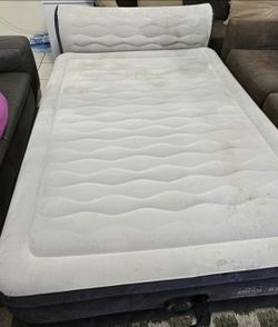 Airbed Stretch Air Mattress with Headboard