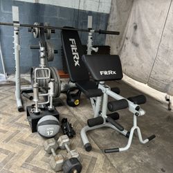 Weight-Lifting, Barbells, Weights, Bench, Weights-Tree  