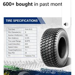 MaxAuto 2 Pcs 16x6.50-8 Lawn Mower Tire for Garden Tractors Riding Mowers, 4PR, Tubeless

388 8/16 36 L/F