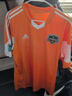 Adidas Vintage MLS Houston Dynamo Creamsickle soccer jersey.  XL