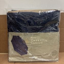 New 9’ Outdoor Umbrella Canopy Blue