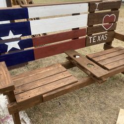 Wooden Texas Bench. ( Just Built )