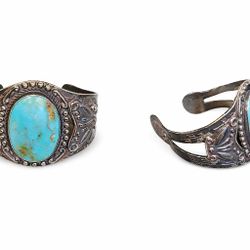 Vintage Turquoise Sterling Silver Cuff Bracelet