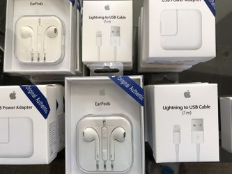 Apple EarPods, lightning USB cables, iphone 📱 & ipad wall charger