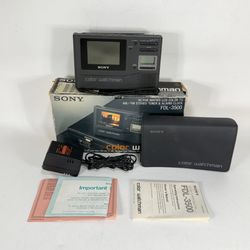 Vintage Sony FDL-3500 Watchman Color 3" TFT LCD TV AM/FM Stereo in Box - MINT