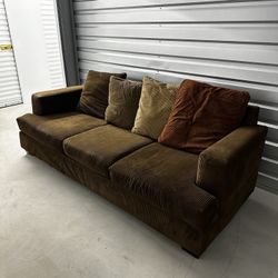Brown Corduroy Sofa Set – Free Delivery 🚚‼️