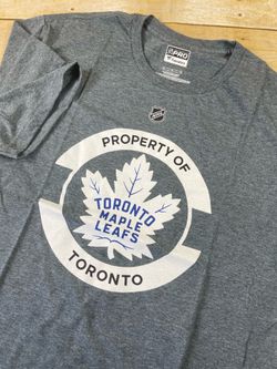 NHL Fanatics Toronto Maple Leafs Logo T-Shirt Gray Unisex Medium NHL New w/ Tags