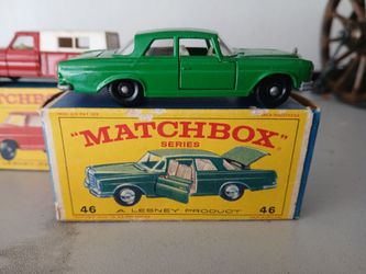 Vintage Lesney Matchbox 46 Mercedes 300 SE Coupe - Green - Mint in Box