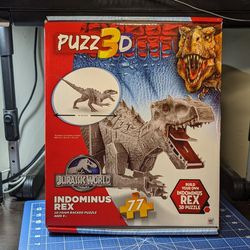 Puzz3d Jurassic World Indominus Rex Dinosaurs 3D Foam Backed Puzzle 77 Piece NEW