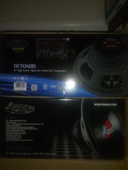 Pair of Lanzar open air 12" subs