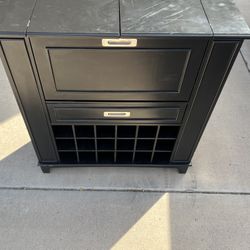 Whiskey Cabinet With Wine Rack And Shelves
