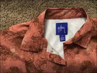 NEW~GUY HARVEY~Men's Abstract Shade Performance Fishing Shirt~Size Small~100% Polyester~Ventilated Back