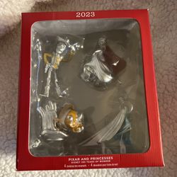 Hallmark Keepsake Ornaments Pixar and Princess Set of 4 Disney 2023