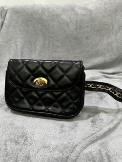 Black And Gold Fanny Pack 