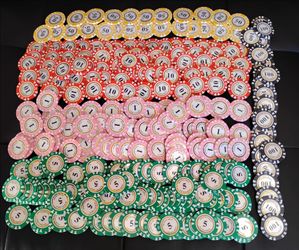 Monte Carlo Tournament Poker Chips lot of 260