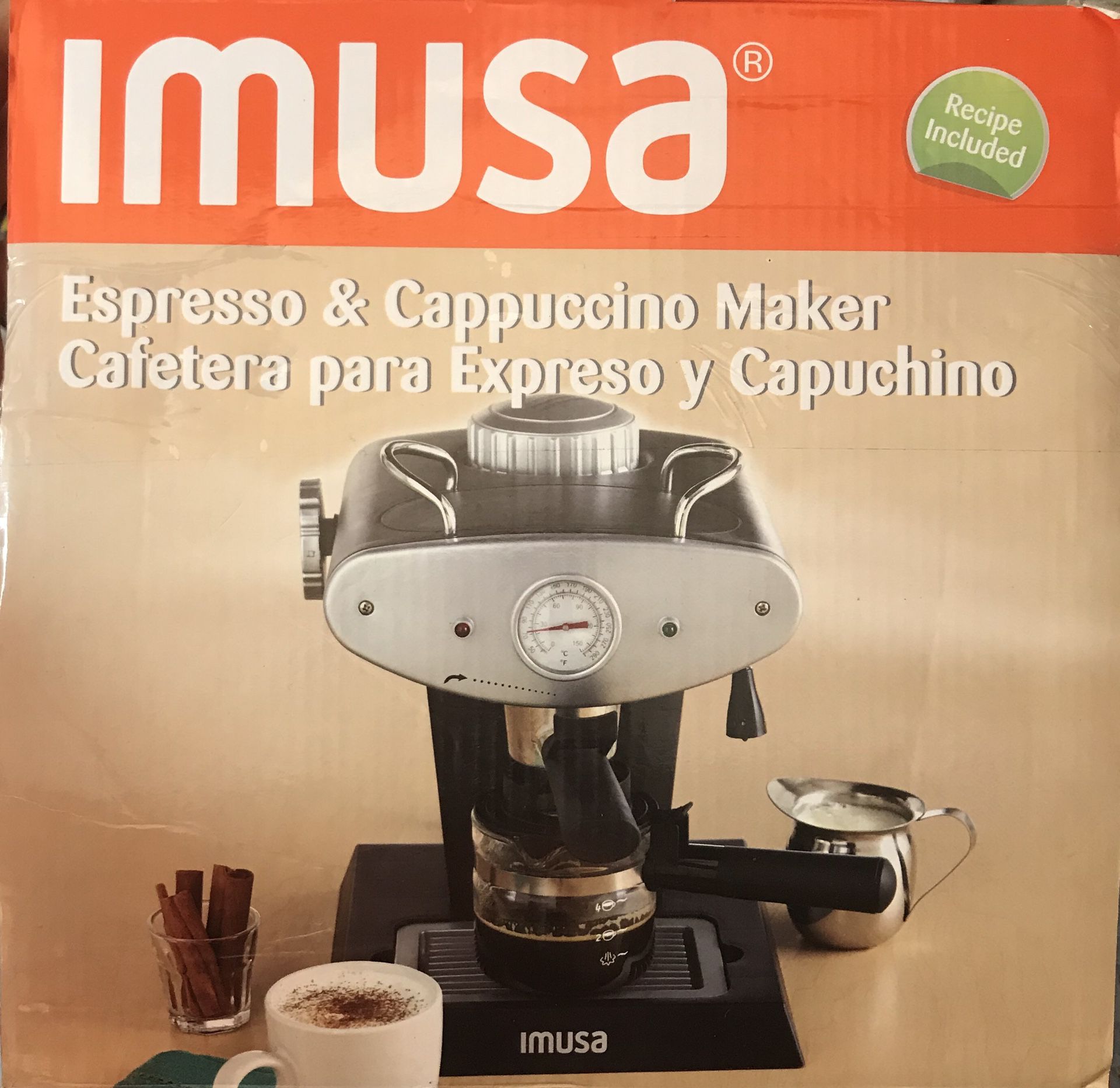 IMUSA Cafetera expreso y Capuchino 4 Tasas Nueva en su caja for Sale in  Miami, FL - OfferUp