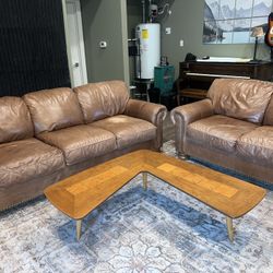 Mid Century Modern Lane Boomerang Coffee Table with Inlaid Burl Style #1929