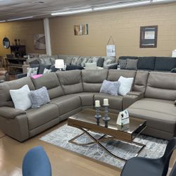 Beautiful Sectional Power Headrest And Power Recliner, FINAL SALE