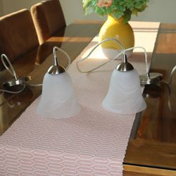 White Pendant Lights (QTY. 2)