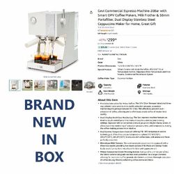 Gevi 20Bar Espresso Machine with OPV and Steam Wand, 58mm